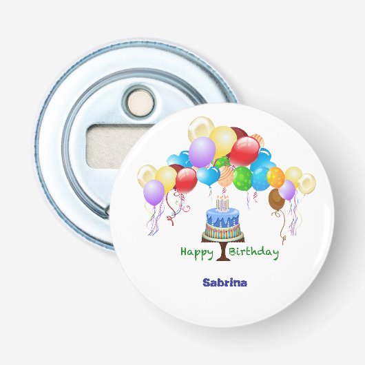 Geburtstagsflasche Flaschenöffner (Vorderseite)