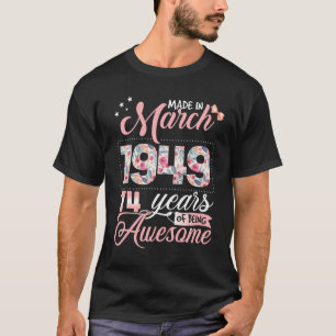 Geburtstagsfloral für im März Geborene Frauen 19 T-Shirt