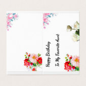Geburtstagsflorale zur Lieblingstante (Außenseite Aufgefaltet)