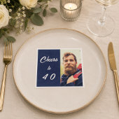 Geburtstagsfoto blaue Cheers Männer Serviette