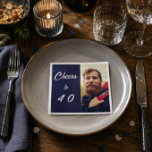 Geburtstagsfoto blaue Cheers Männer Serviette
