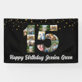 Geburtstagsfoto Collage Geburtstagsfeier Banner (Horizontal)