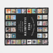 Geburtstagsfoto Collage Mama Fleecedecke (Vorderseite (Horizontal))