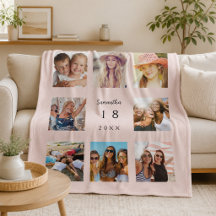 Geburtstagsfoto-Collage rosafarben Mädchen Frau