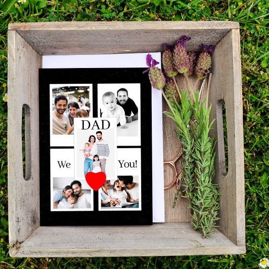 Geburtstagsfoto-Collage zum Vater Karte