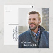 Geburtstagsfoto individuell postkarte (Vorne/Hinten)