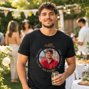 Geburtstagsfoto Mann Mythos Legende T-Shirt