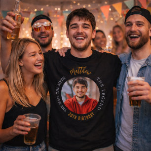 Geburtstagsfoto Mann Mythos Legende T-Shirt