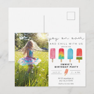 Geburtstagsfoto-Pop-Up-Einladung Budget Postkarte