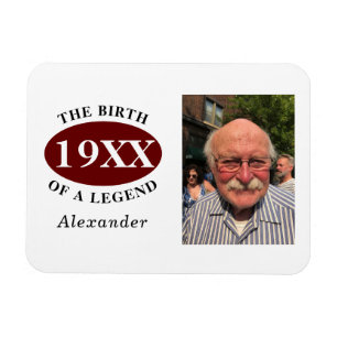 Geburtstagsfoto-Vorlage Birth of a Legend Magnet