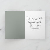 Geburtstagsfrau mit Blue Heron Karte (Innenseite)