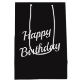 Geburtstagsfrau mit rotem Schirm Mittlere Geschenktüte (Rückseite)