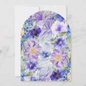 Geburtstagsfrau mit Wildblumen Einladung (Rückseite)