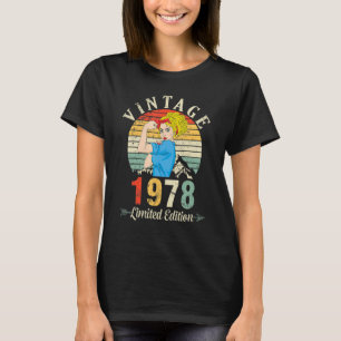 Geburtstagsfrau Vintag 1978, 44 Jahre alt T-Shirt
