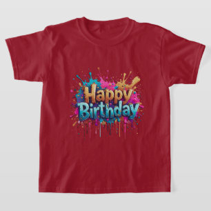 Geburtstagsfreude – Bunte Happy Birthday T-Shirts