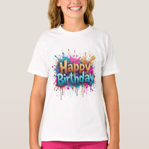 Geburtstagsfreude – Bunte Happy Birthday T-Shirts