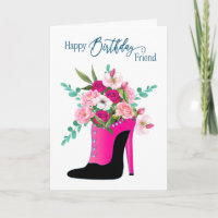 Geburtstagsfreund Schöne Blume High Heel Shoe