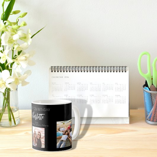 Geburtstagsfreund Schwarze Fotos Kaffeetasse