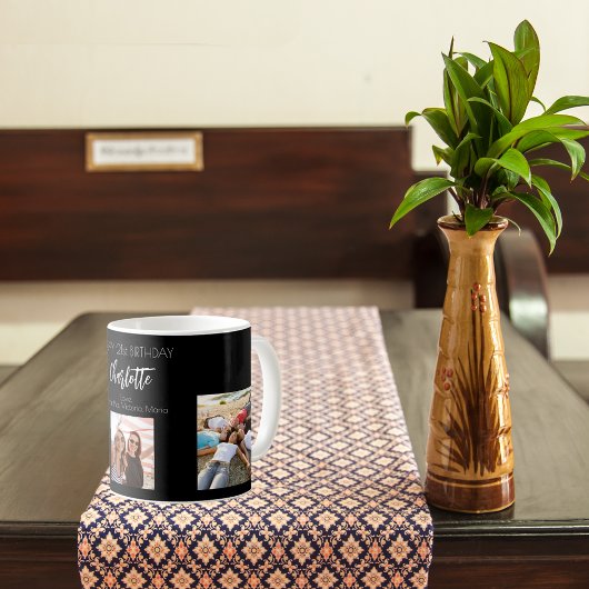 Geburtstagsfreund Schwarze Fotos Kaffeetasse