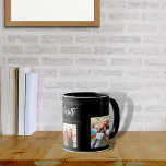 Geburtstagsfreund Schwarze Fotos Tasse<br><div class="desc">Ein Geschenk von Freunden für den 21. Geburtstag einer Frau, die ihr Leben mit 3 Fotos von ihr, ihren Freunden, ihrer Familie, ihrem Interesse oder ihren Haustieren feiert. Personalisieren und fügen Sie ihren Namen, Alter 21 und Ihre Namen. Weiße Buchstaben. Ein schicker, klassischer schwarzer Hintergrund. Ihr Name ist mit einem...</div>