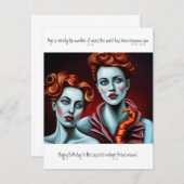 Geburtstagsfreund Vintag Mitteilungskarte (Vorne/Hinten)