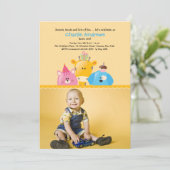 Geburtstagsfreunde Foto Einladung (Stehend Vorderseite)