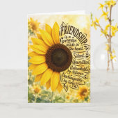 Geburtstagsfreundschaft Sonnenblume Karte (Gelbe Blume)