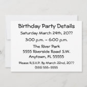 Geburtstagsfußball-Party Einladung (Rückseite)