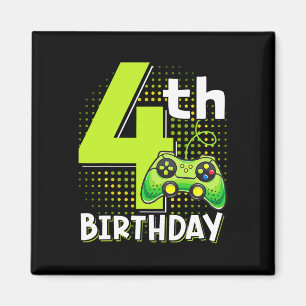 GeburtstagsGamer 4 Jahre Alte Funny Video Game Boy Magnet