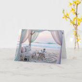 Geburtstagsgartenpavillon am Meer mit Couch Karte (Gelbe Blume)