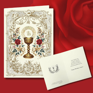 Geburtstagsgebet Eucharistie Schrift Priester Karte