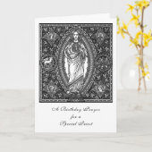 Geburtstagsgebet Heiliger Herz Katholische Prieste Karte (Gelbe Blume)