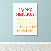 Geburtstagsgebet Leinwanddruck (Insitu (Holzboden))