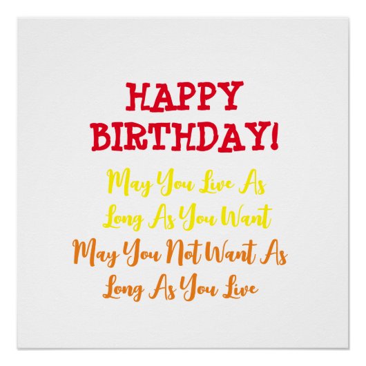 Geburtstagsgebet Poster (Vorderseite)