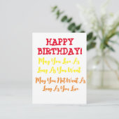 Geburtstagsgebet Postkarte (Stehend Vorderseite)