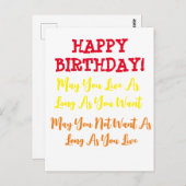 Geburtstagsgebet Postkarte (Vorne/Hinten)