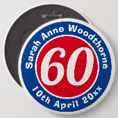 Geburtstagsgedenken mit Name, Alter und Datum Button (Vorne & Hinten)