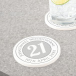 Geburtstagsgedenken mit Name, Alter und Datum Getränkeuntersetzer<br><div class="desc">Erinnern Sie sich an einen bedeutsamen Geburtstag mit einem Drink-Untersetzer,  der mit dem Namen des Empfängers,  seinem Alter und seinem Geburtstag geschmückt ist. Ein spezieller Sake,  der auch praktisch ist.</div>