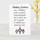 Geburtstagsgedicht Evolution Ein lustiges Geburtst Karte (Gelbe Blume)