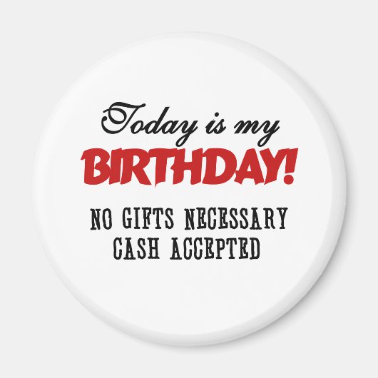 Geburtstagsgeld akzeptiert magnet (Vorne)