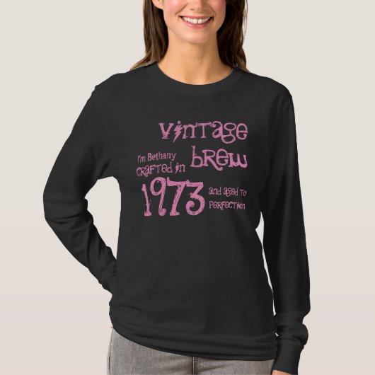 Geburtstagsgeschenk 1973 Vintage Braue T-Shirt (Vorderseite)