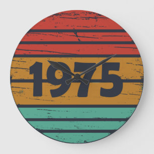 Geburtstagsgeschenk 1975 Vintage Große Wanduhr