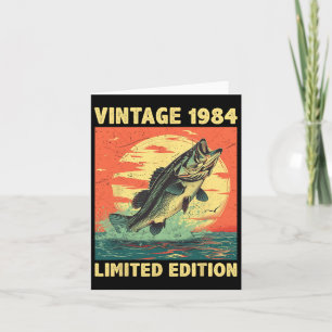 Geburtstagsgeschenk 1984 Fischfang Fischfisch Gesc Karte
