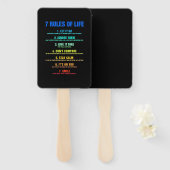 Geburtstagsgeschenk 7 Lebensregeln Fächer (Vorne und Hinten)