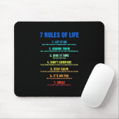 Geburtstagsgeschenk 7 Lebensregeln Mousepad (Mit Mouse)