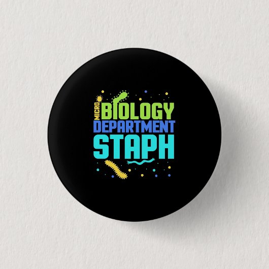 Geburtstagsgeschenk | Abteilung Mikrobiologie Stap Button (Vorderseite)