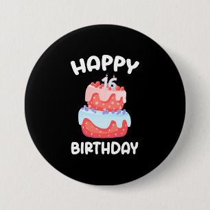 Geburtstagsgeschenk Alles Gute zum 16. Geburtsta Button