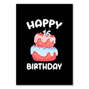 Geburtstagsgeschenk Alles Gute zum 16. Geburtsta Tischnummer