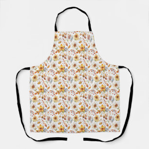 Geburtstagsgeschenk Aquarell Herbstflor Schürze