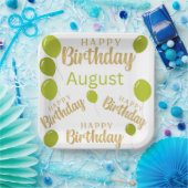 Geburtstagsgeschenk August Geburtstagstorte Papier Pappteller (Party)